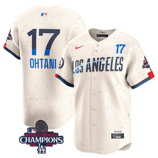 Men's Los Angeles Dodgers Active Player Custom Cream 2024 World Series ChampionsCity Connect Limited Stitched Baseball Jersey Men's Los Angeles Dodgers Active Player Custom Cream 2024 World Series ChampionsCity Connect Limited Stitched Baseball Jersey